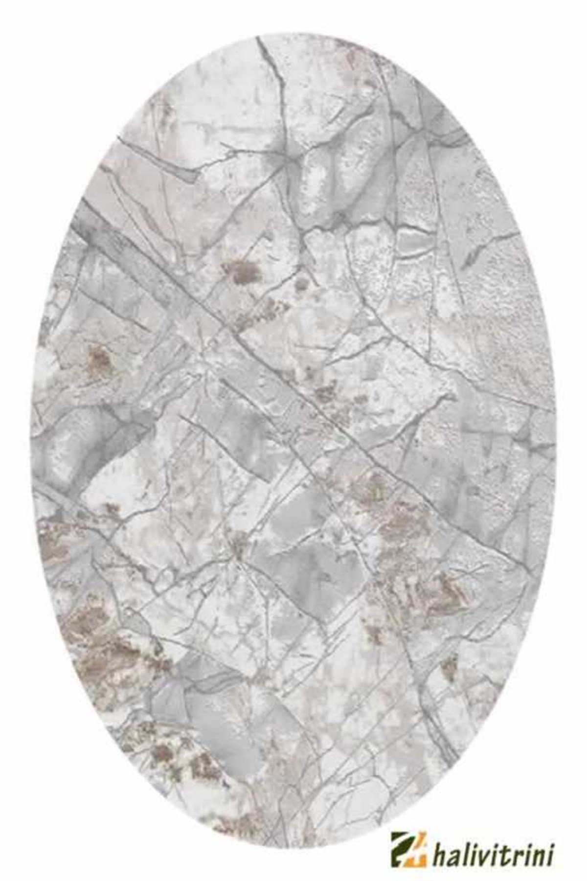 Merinos Oval halı 160x230 Therapy 19119 080 Kahve Bej