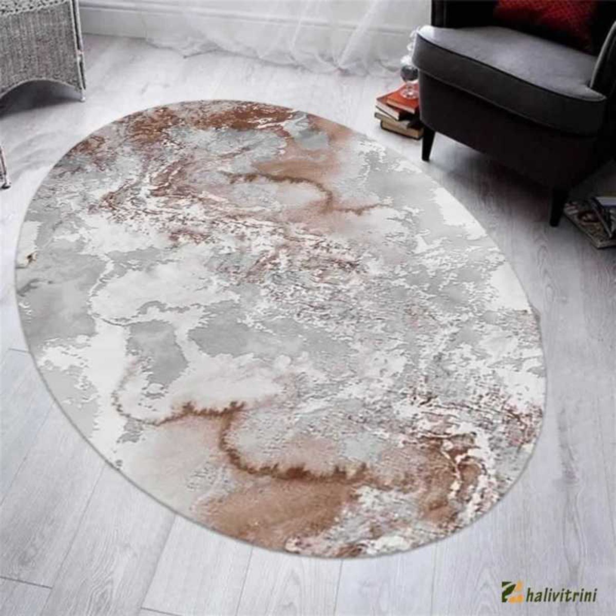 Merinos Oval halı 160x230 Therapy 19112 020 Gri Vizon