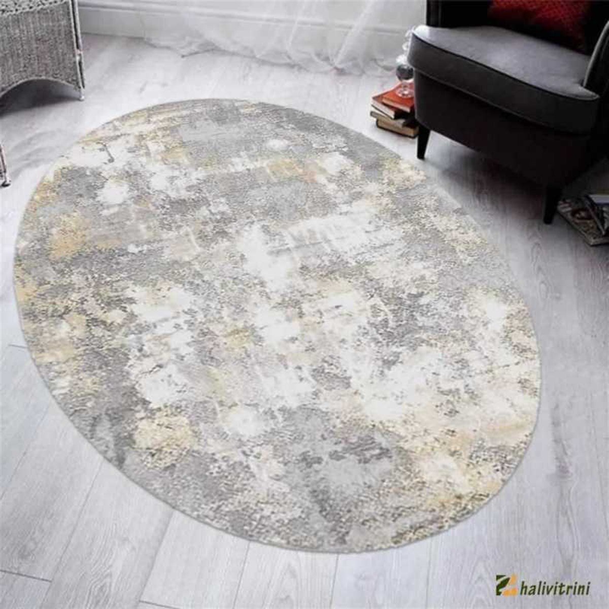 Merinos Oval halı 160x230 Therapy 19126 095 Gri