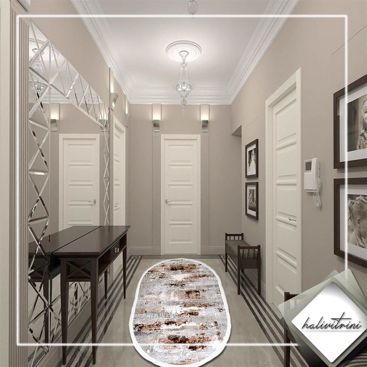 Merinos Oval halı 160x230 Therapy 19127 080 Krem