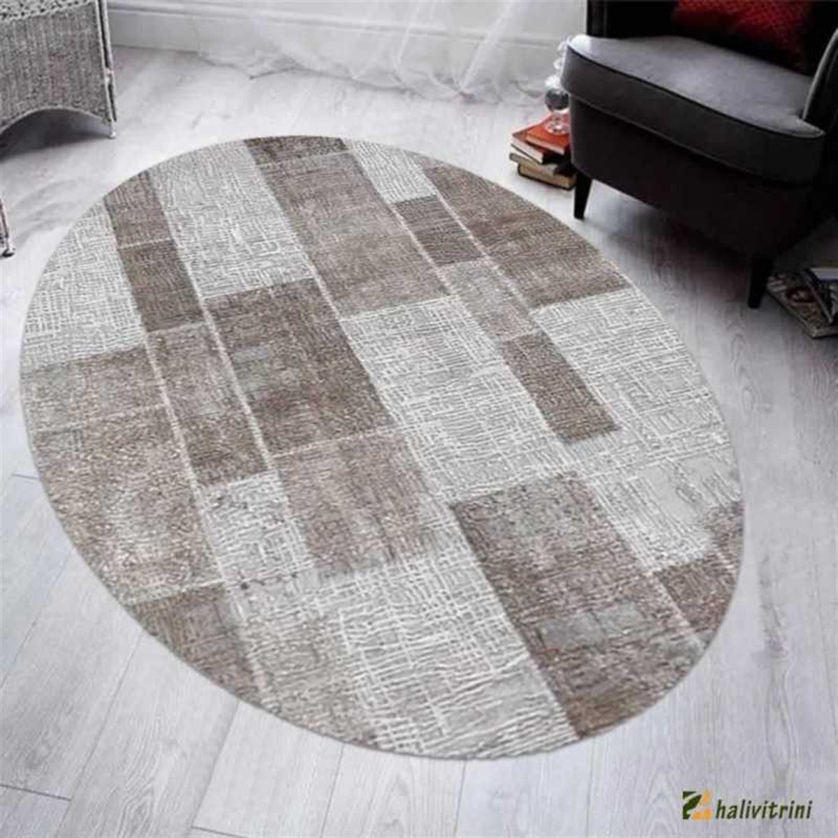 Merinos Oval halı 160x230 Therapy 19124 080 Vizon