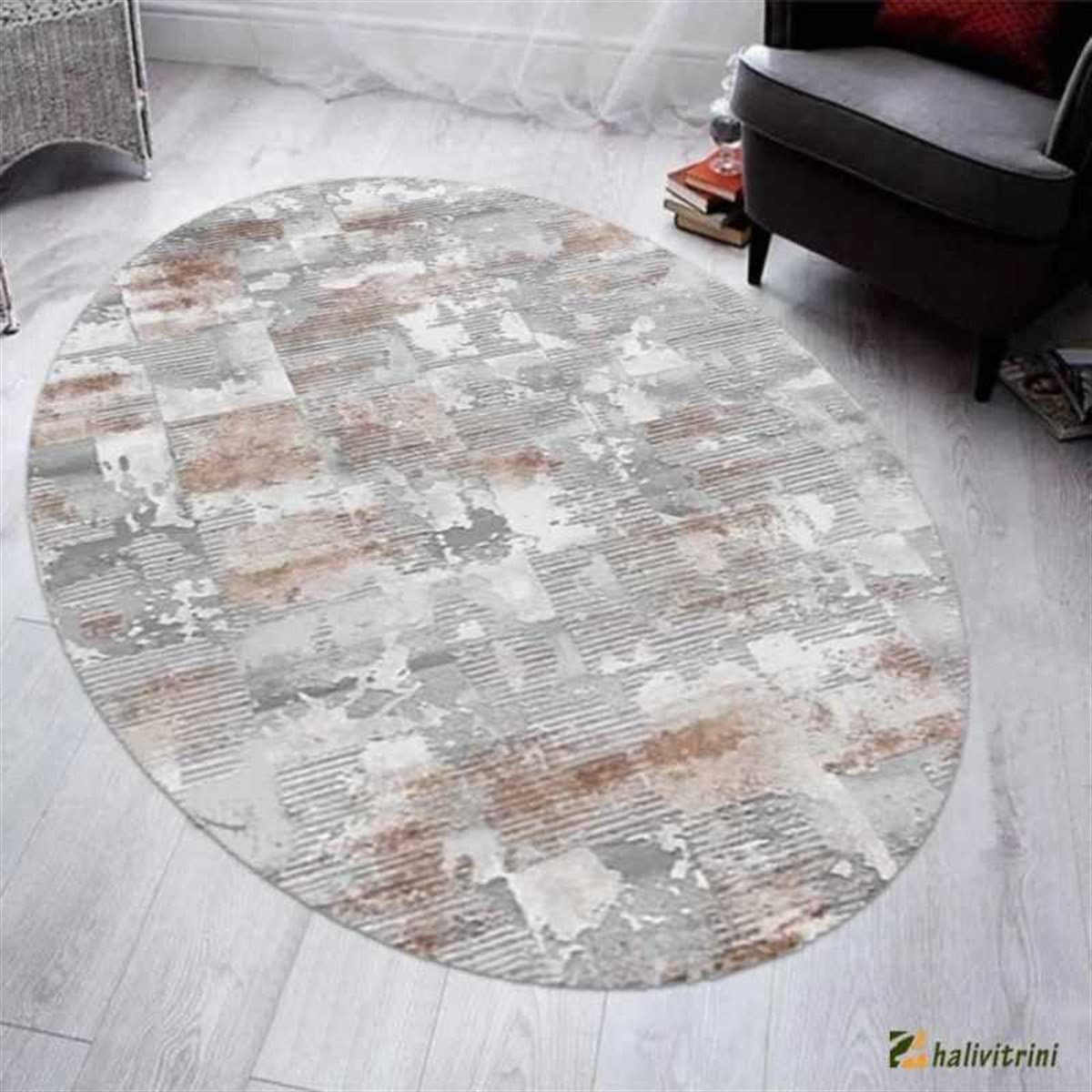 Merinos Oval halı 160x230 Therapy 19131 020 Gri