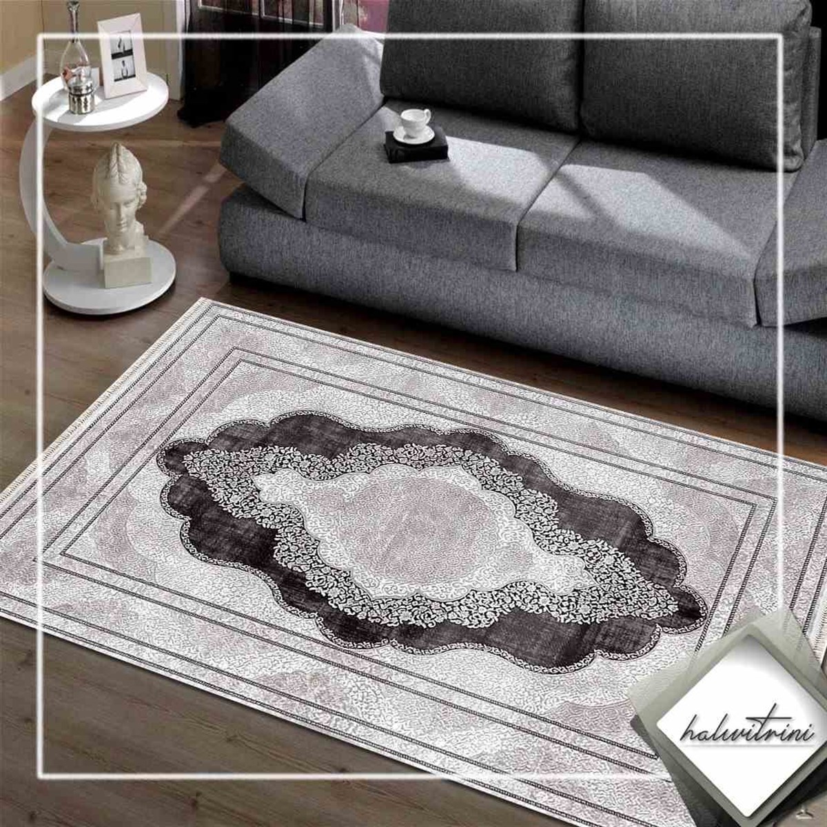 Merinos Salon Halısı 200x290 Rodin 19772 095 Gri
