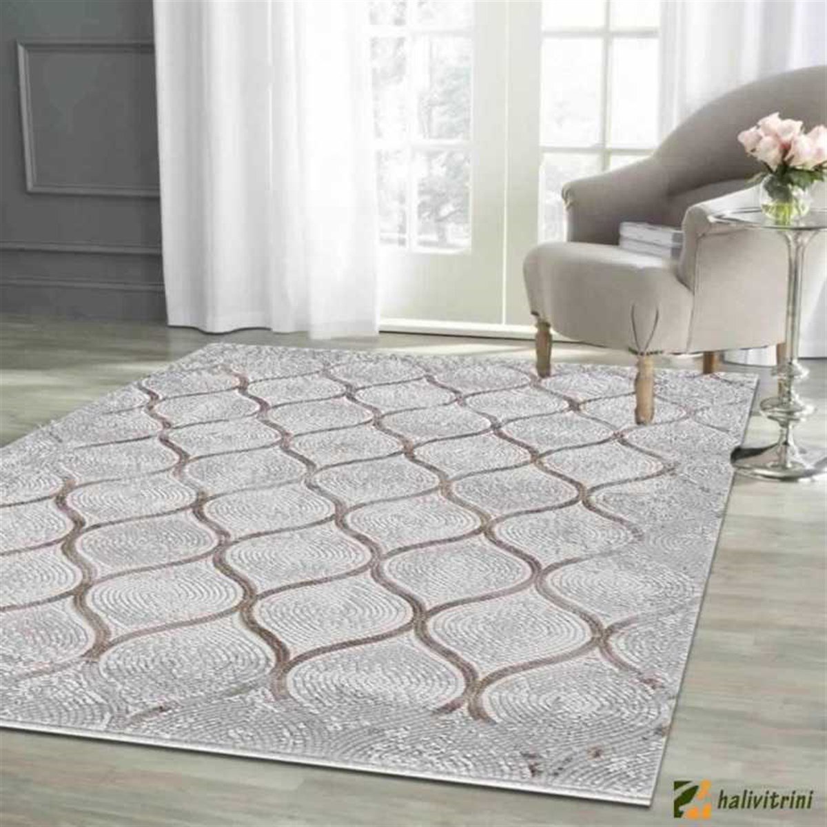 Merinos Yolluk Halısı 100x200 Therapy 19111 080 Gri Bej