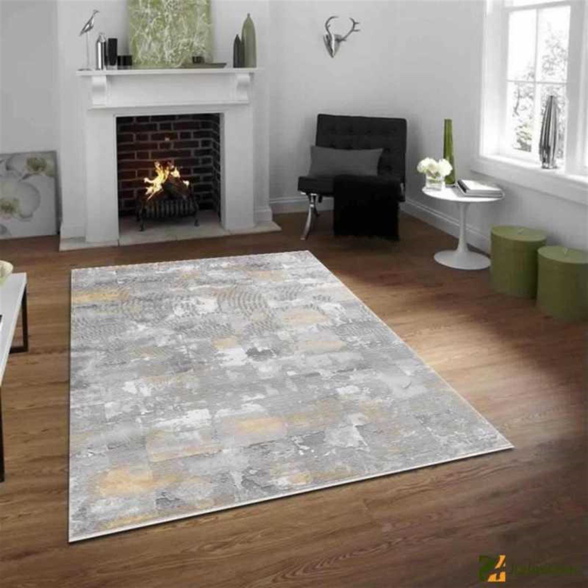 Merinos Yolluk Halısı 100x200 Therapy 19131 095 Gri Sarı