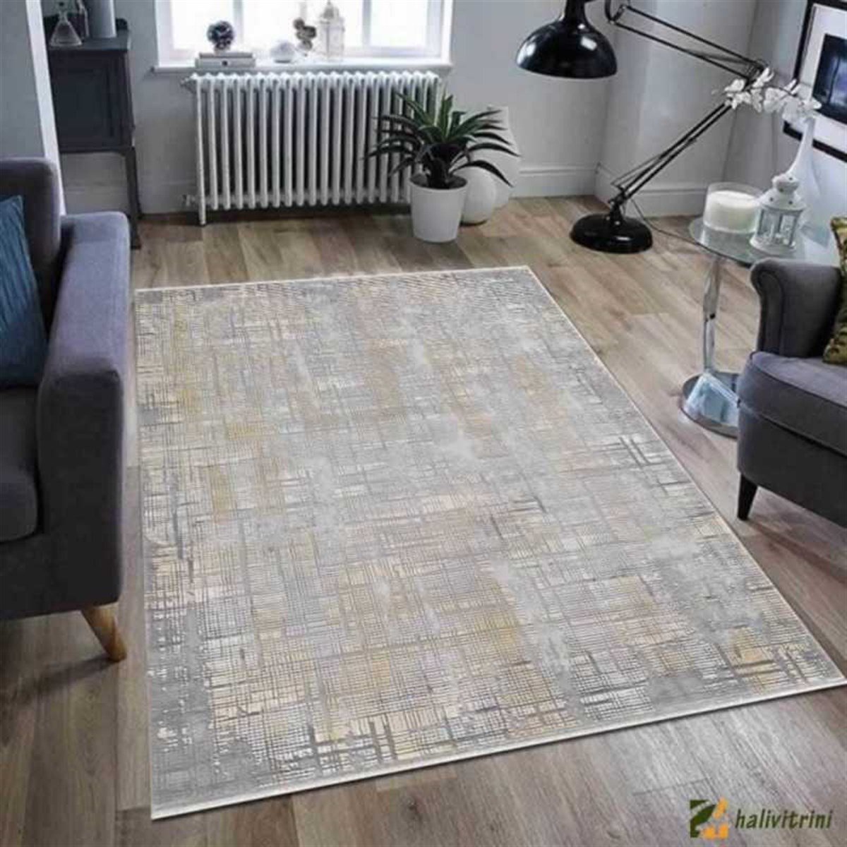 Merinos Yolluk Halısı 100x200 Therapy 19117 095 Gri Sarı