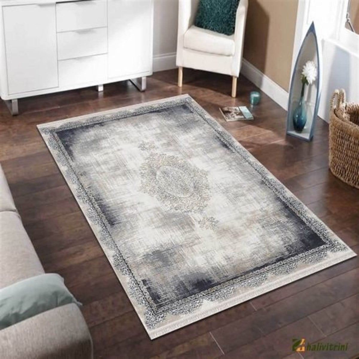 Merinos Yolluk Halısı 100x300 Rodin 19770 035 Mavi
