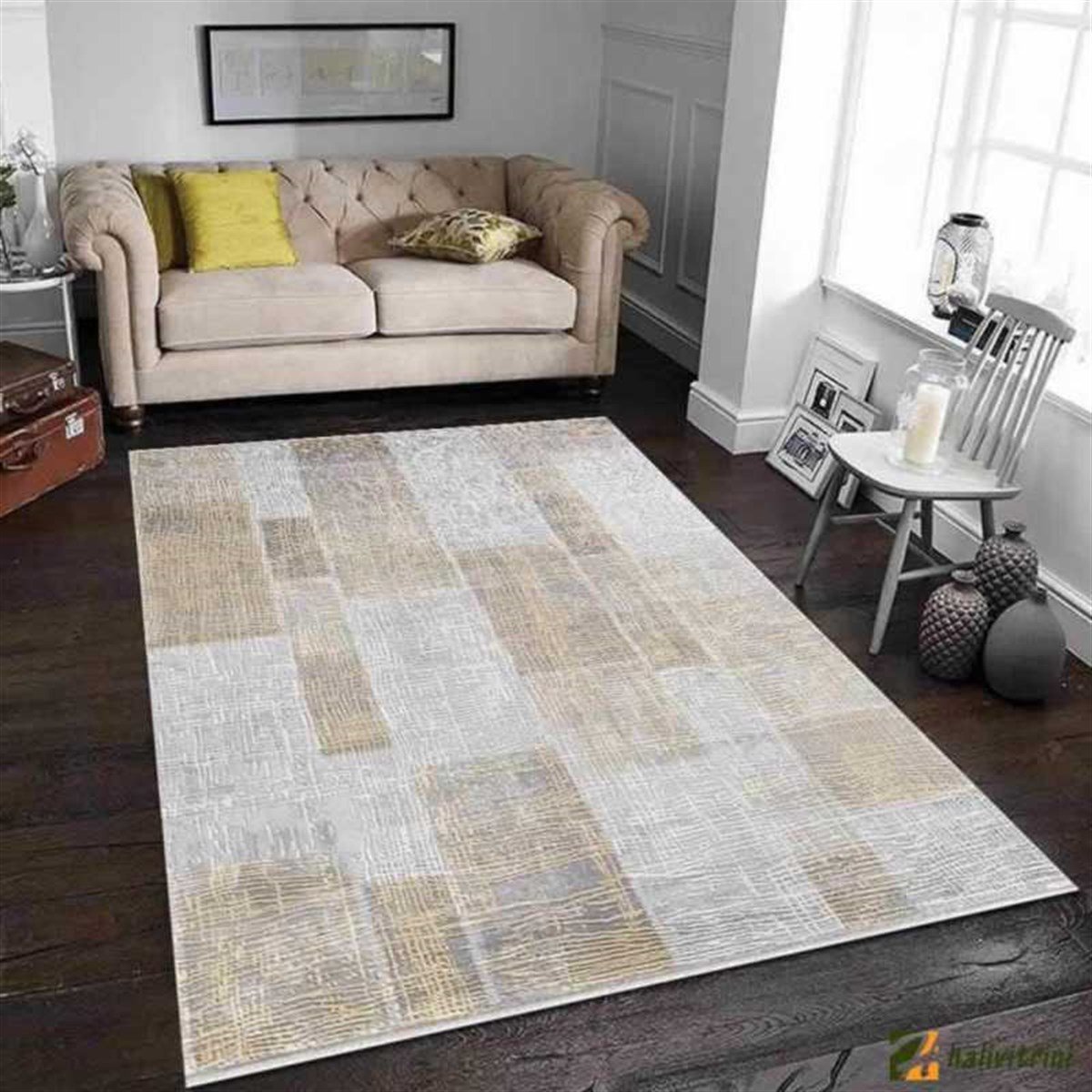 Merinos Yolluk Halısı 80x300 Therapy 19124 095 Sarı Krem