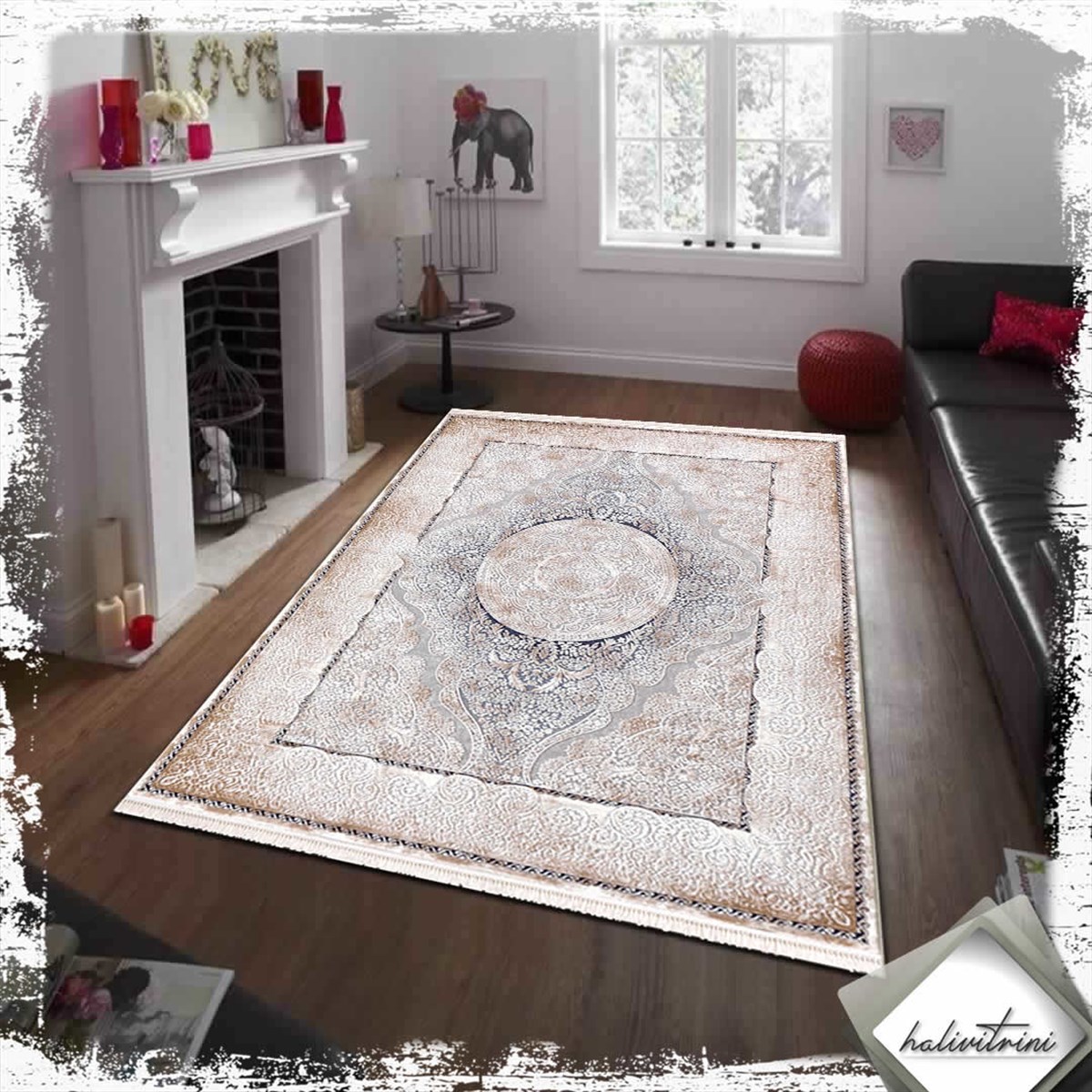 Padişah Oda Halısı 125x200 Santo 31883 080 Kahve Bej