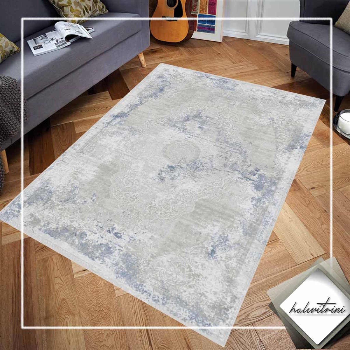 Padişah Oda Halısı 160x230 Rönesans 34156 953 Gri Mavi
