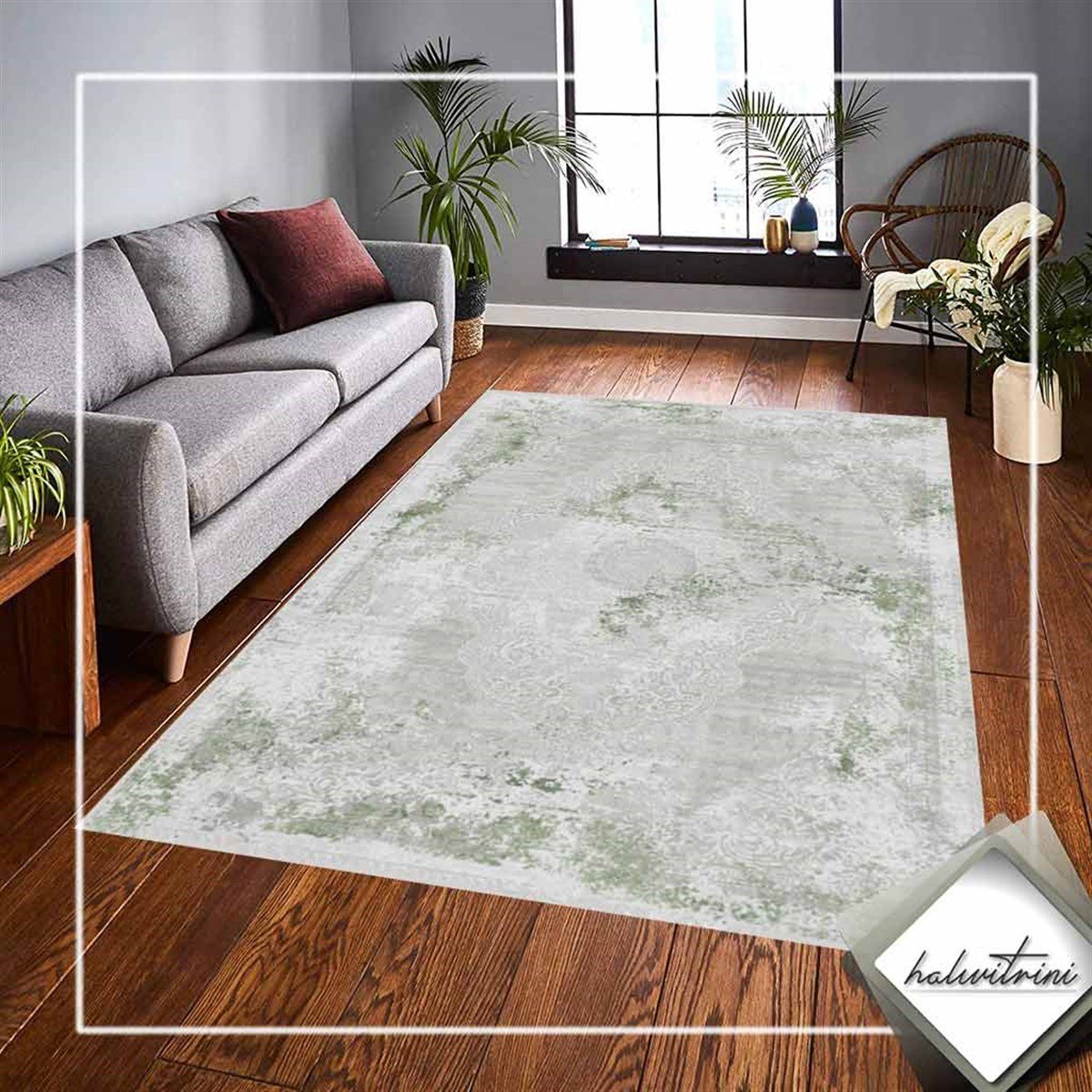 Padişah Oda Halısı 160x230 Rönesans 34156 954 Gri Yeşil