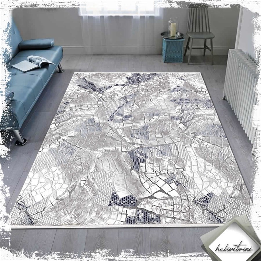 Padişah Salon Halısı 200x290 Eternity 31969 030 Lacivert Bej Gri