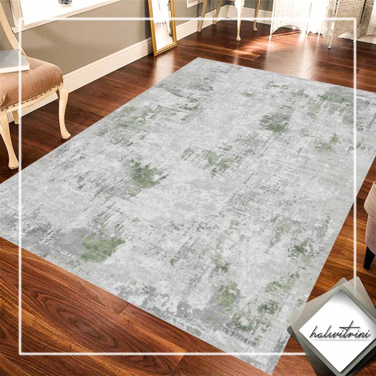 Padişah Salon Halısı 200x290 Rönesans 34157 954 Gri Yeşil
