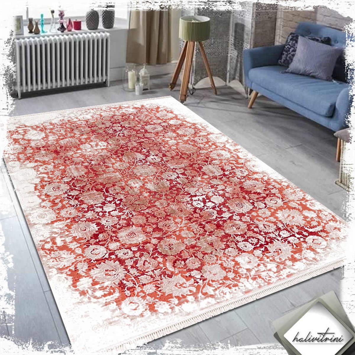 Padişah Salon Halısı 200x290 Santo 31880 010 Kırmızı Krem