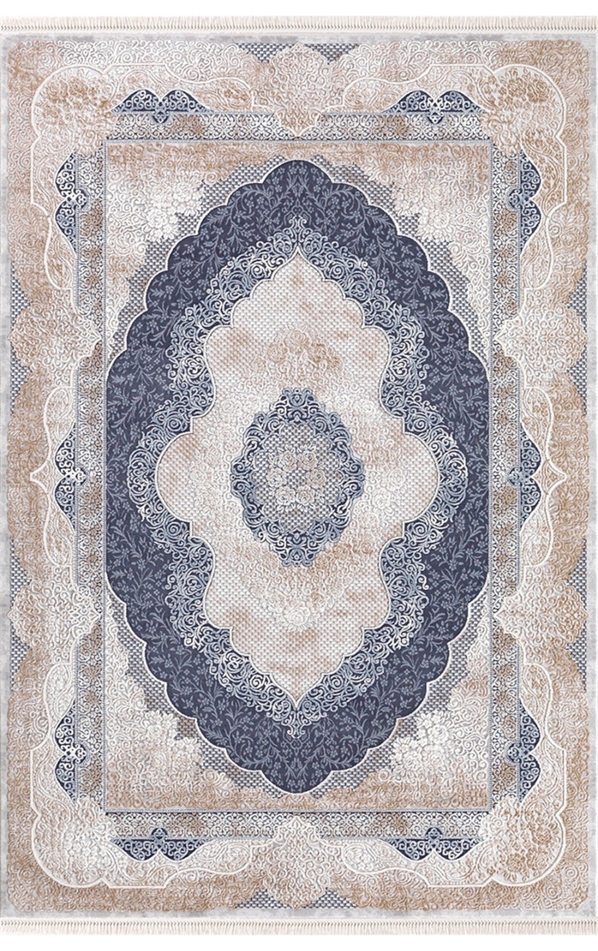 Padişah Yolluk Halısı 80x150 Santo 31882 035 Lacivert Bej