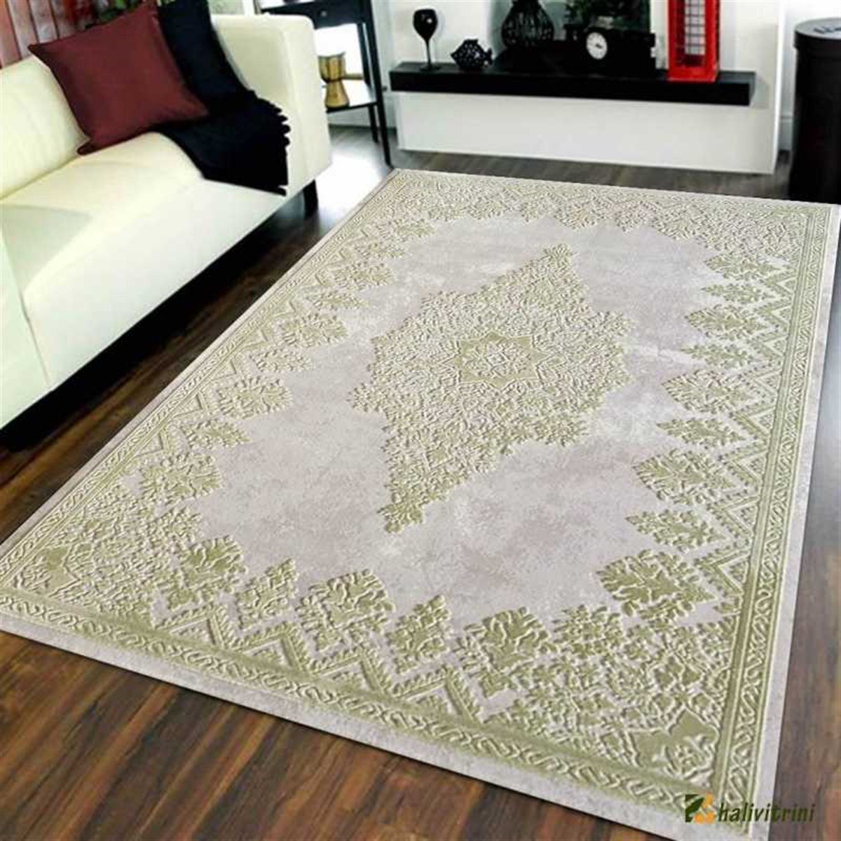 Royal Salon Halı 200x290 Beyoğlu BY01C Vizon Yeşil