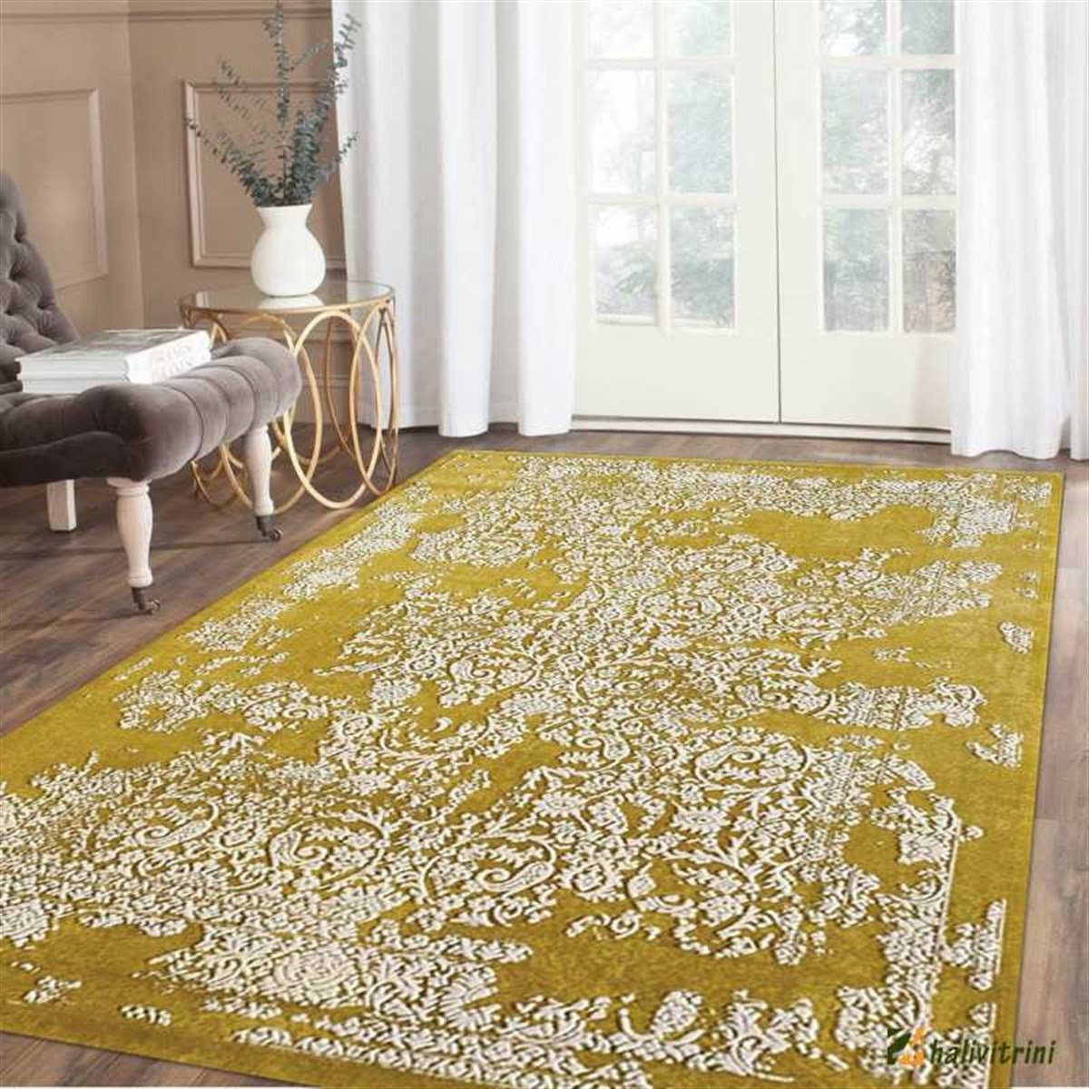 Royal Salon Halı 200x290 Beyoğlu BY03E Yeşil Bej