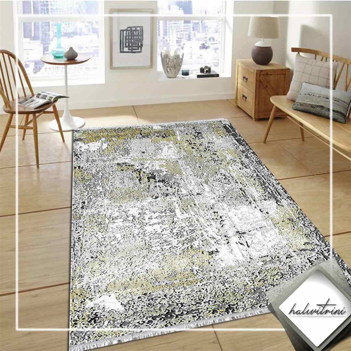 Royal Salon Halısı 200x290 Hermes HE31K Gri