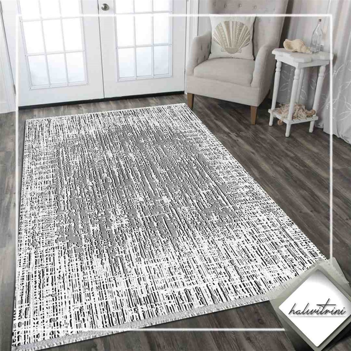 Royal Salon Halısı 200x290 Hermes HE34H Gri