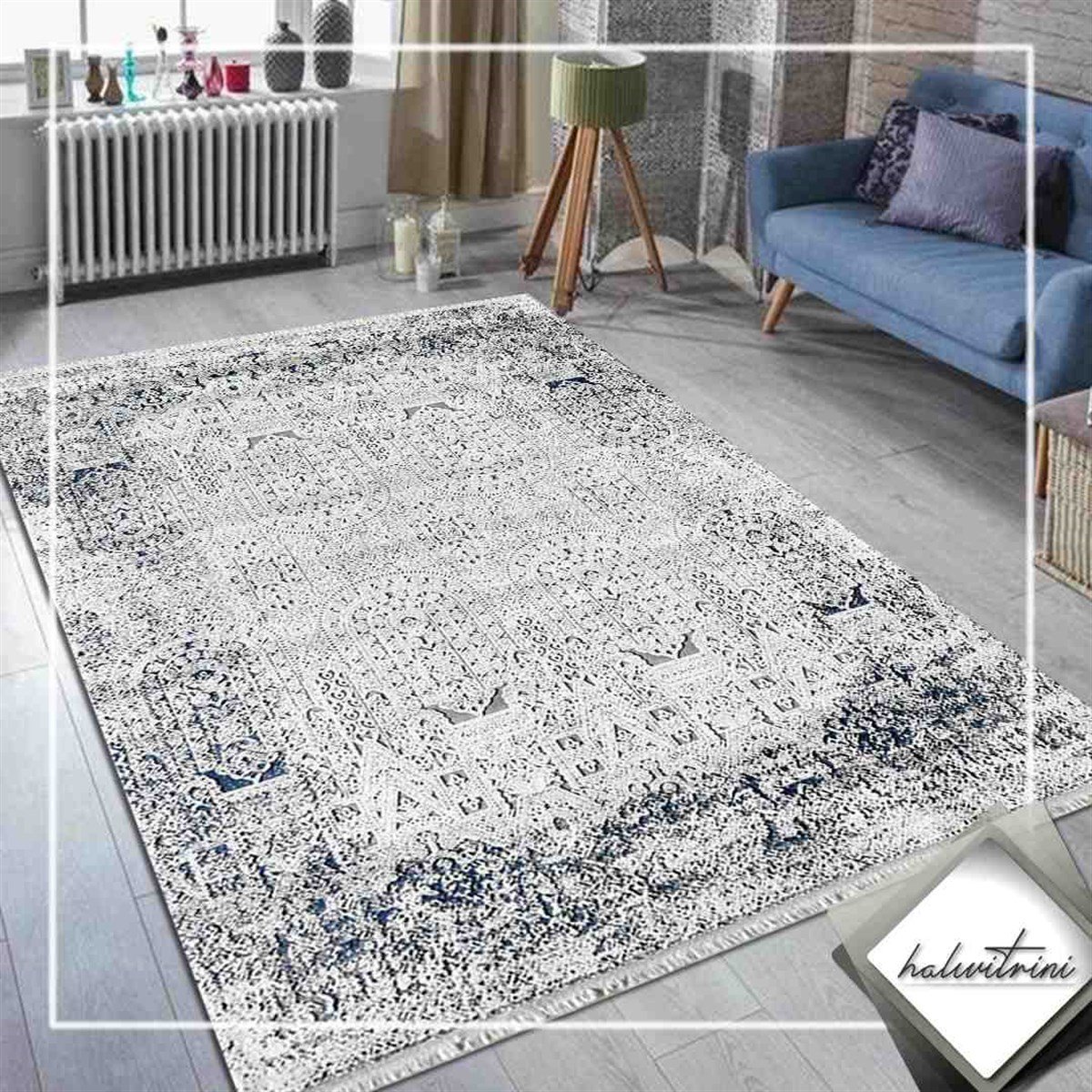 Royal Salon Halısı 200x290 Hermes HE37L Mavi