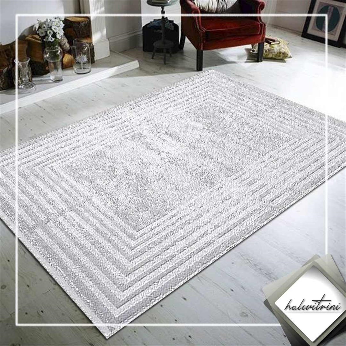 Royal Salon Halısı 200x290 Lootus L014D Gri