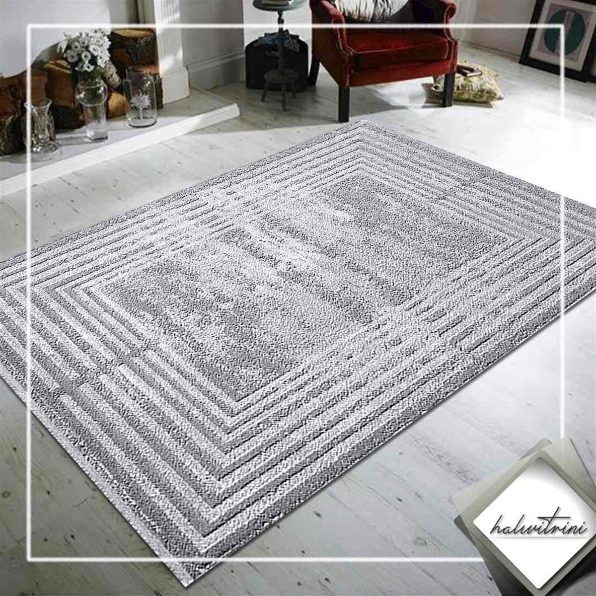 Royal Salon Halısı 200x290 Lootus L014A Gri