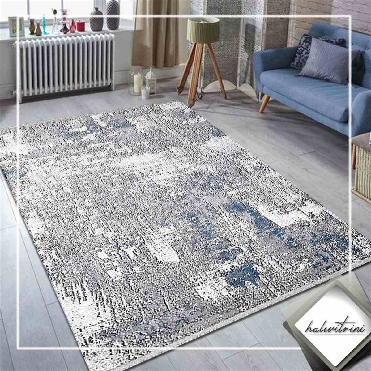 Royal Salon Halısı 200x290 Lootus L016A Mavi