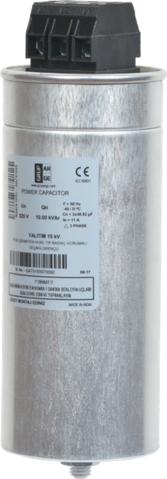 12.5/15,12 kVAr (400V/440V) KONDANSATÖR buyukelektromarket.com Grup Arge