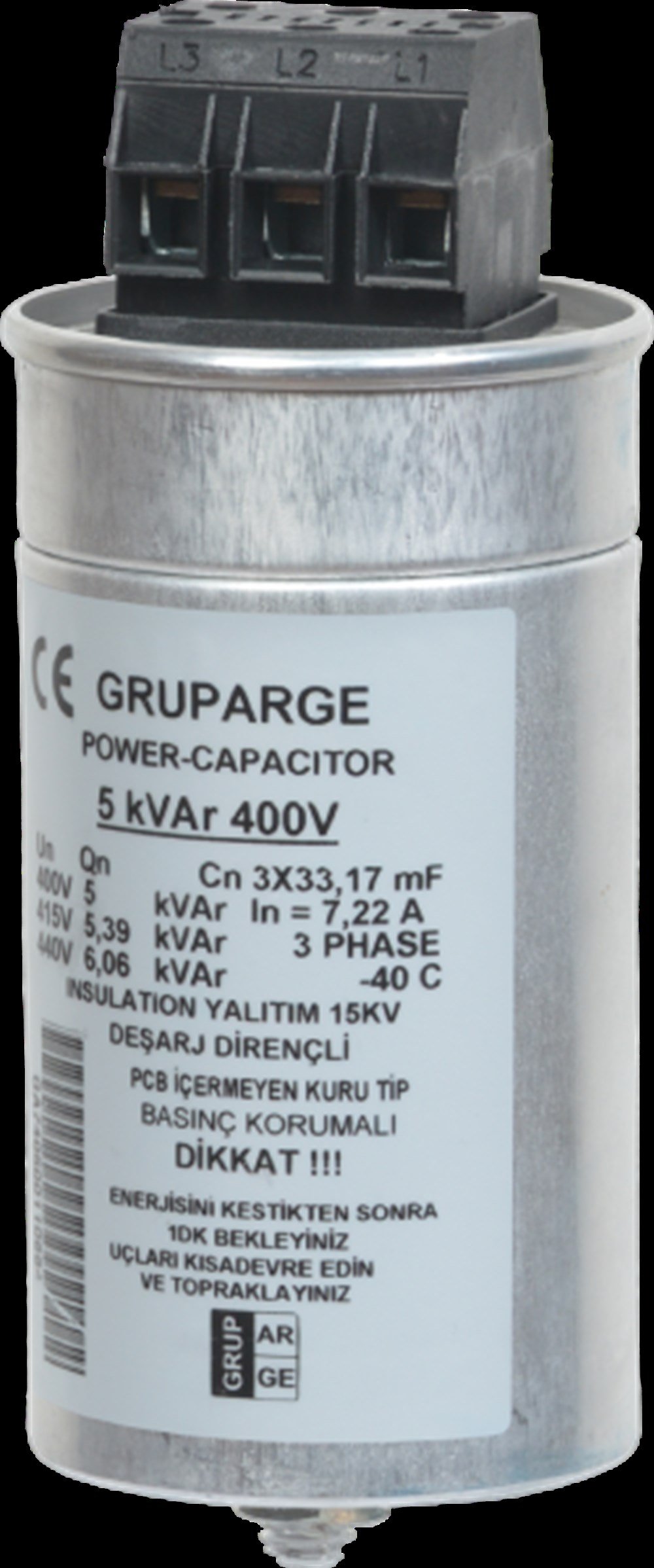 40.0 kVAr 525V KONDANSATÖR buyukelektromarket.com Grup Arge