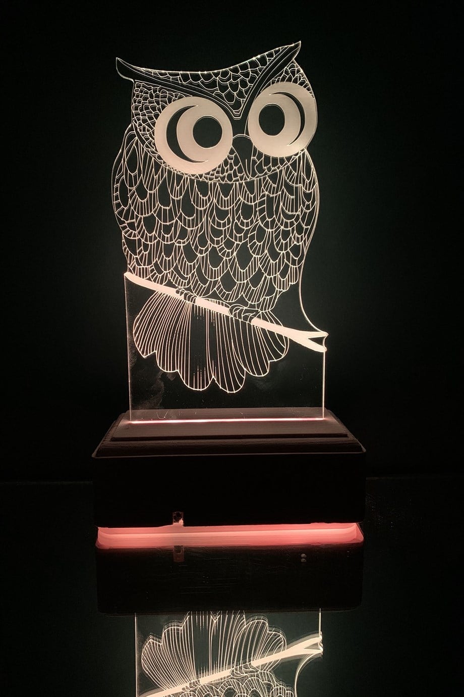 3D Baykuş 16 Renk Gece Lambası