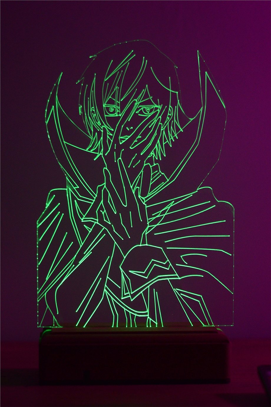 Anime Code Geass Lelouch 16 Renk Gece Lambası