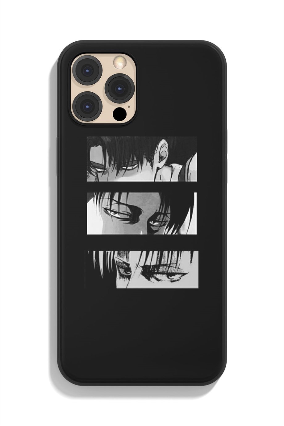 Attack On Titan Captain Levi Ackerman Siyah Silikon Baskılı Anime Telefon Kılıfı