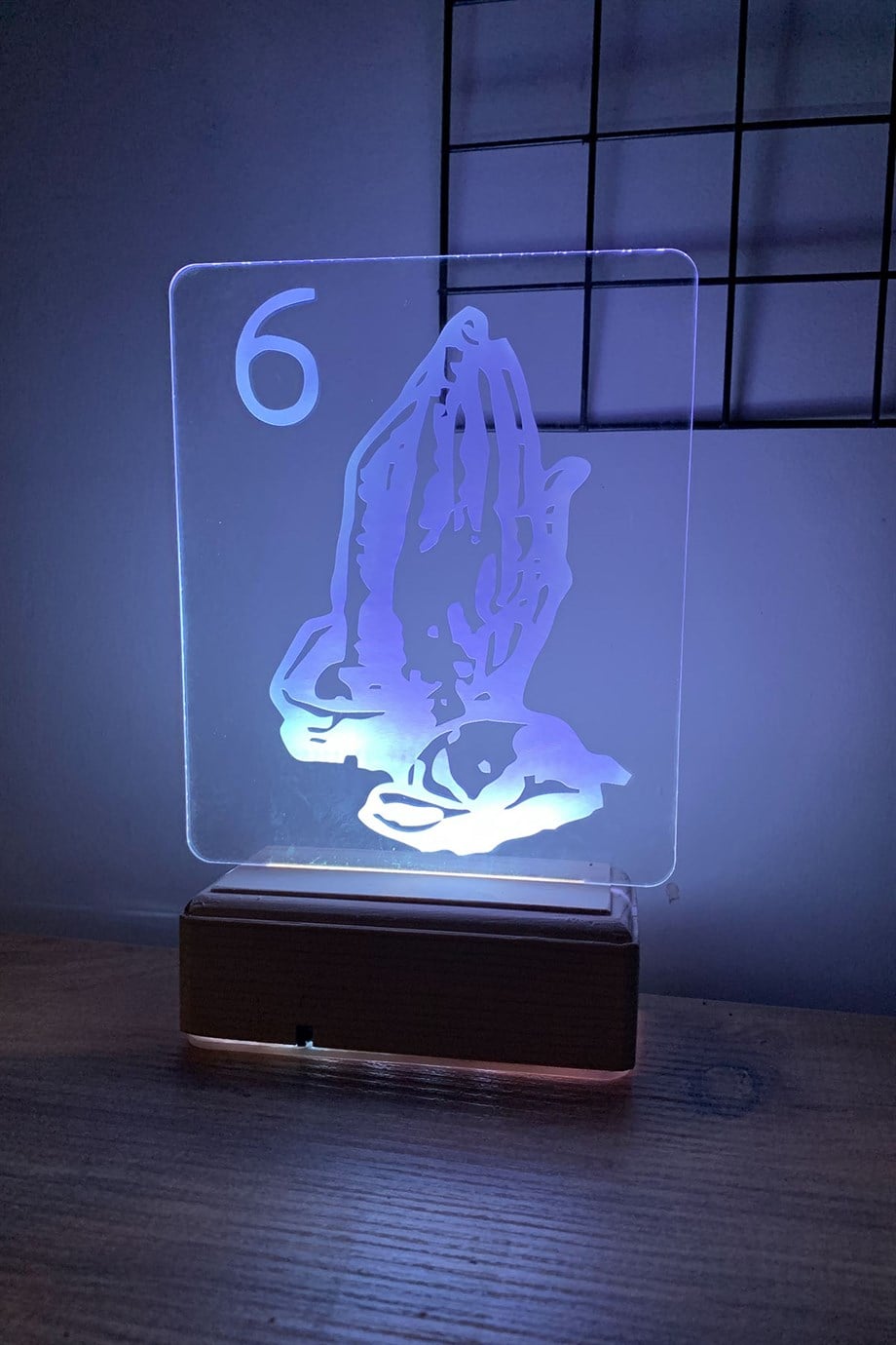 BLESSED Gece Lambası 3D 16 Renk