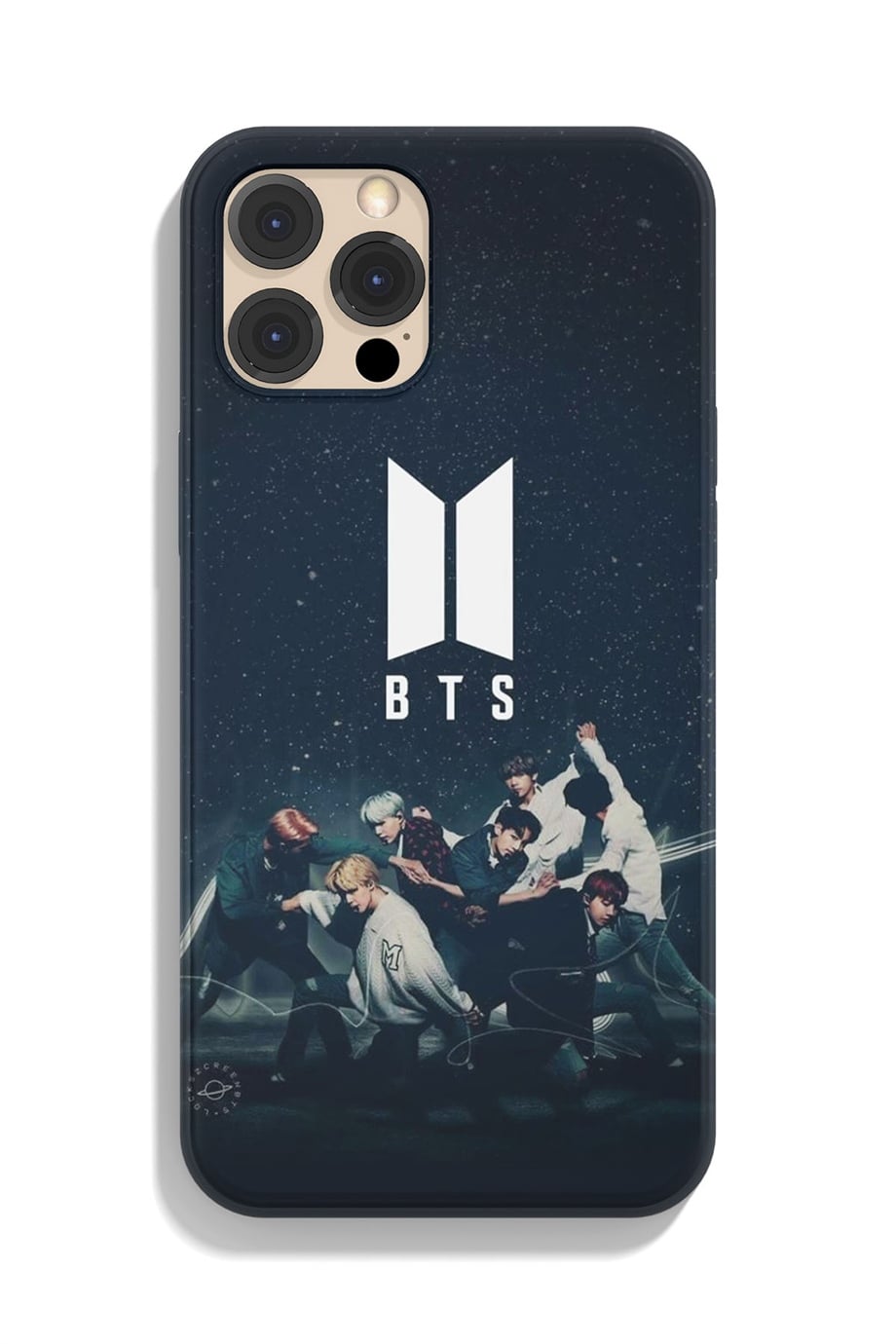 BTS Siyah Silikon Baskılı K-POP Telefon Kılıfı