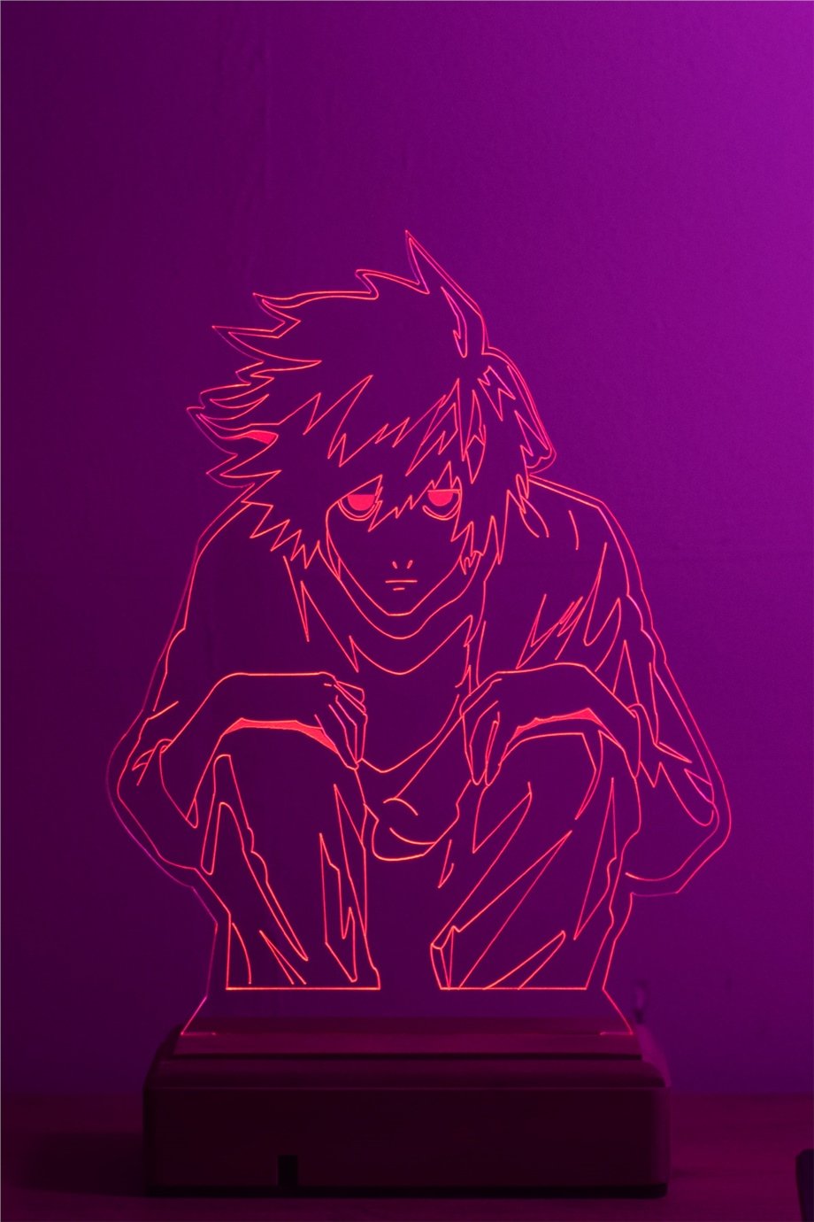 Death Note L 16 Renk Gece Lambası