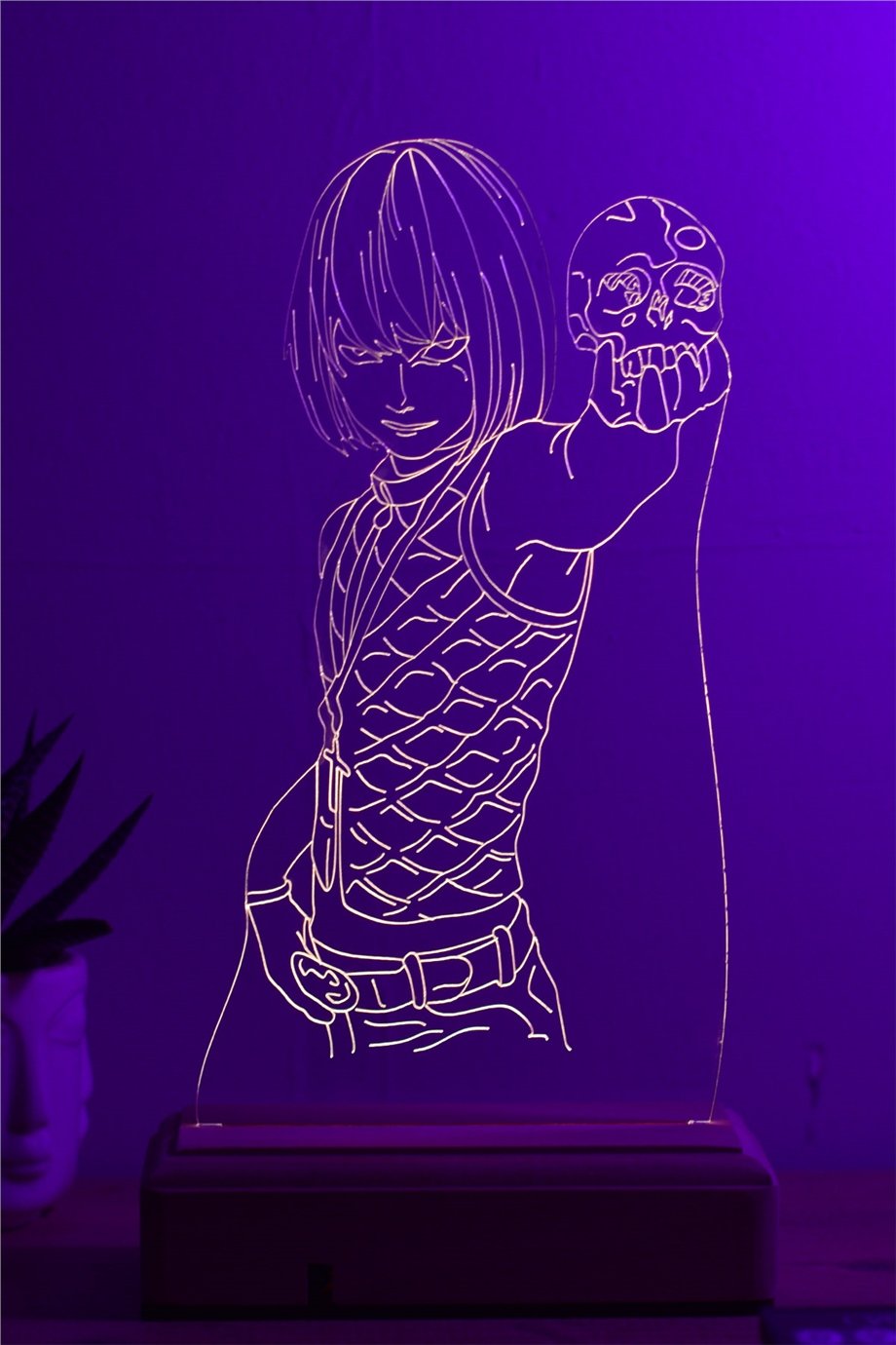 Death Note Misa Amane 16 Renkli Kumandalı Anime Gece Lambası