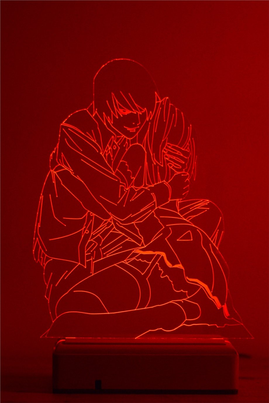 Death Note Misa Amane- Light Yagami 16 Renk Anime Gece Lambası