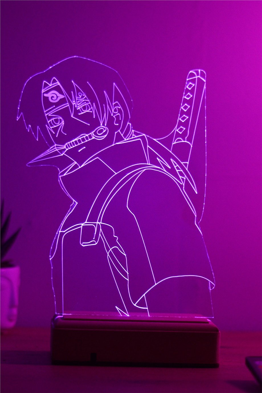 Itachi Uchiha Naruto 16 Renk Anime Gece Lambası