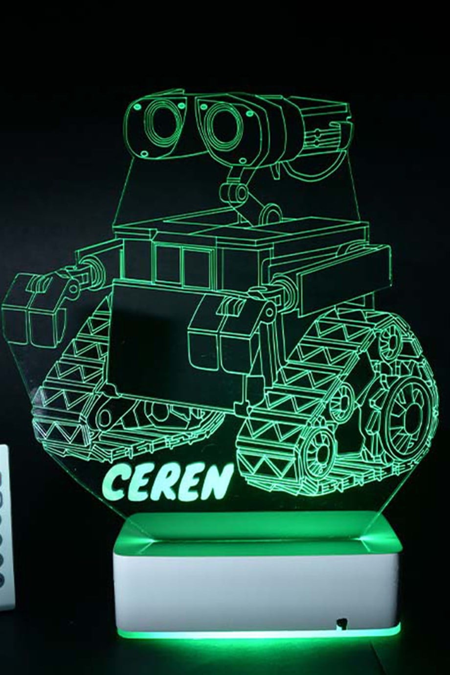 Kişiye Özel 3D Wall-E 16 Renk Gece Lambası