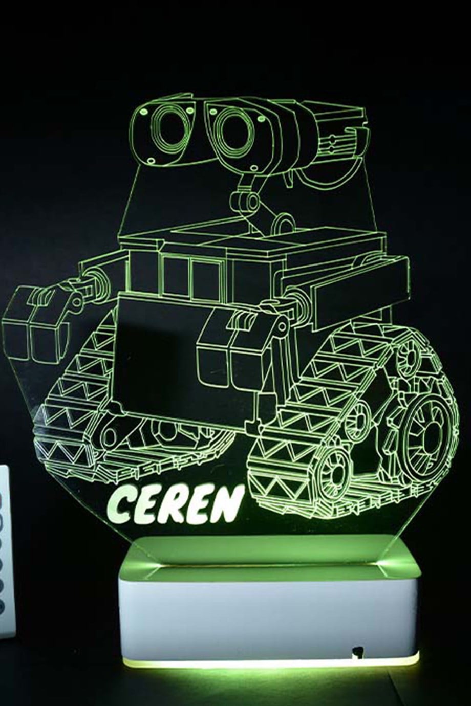 Kişiye Özel 3D Wall-E 16 Renk Gece Lambası