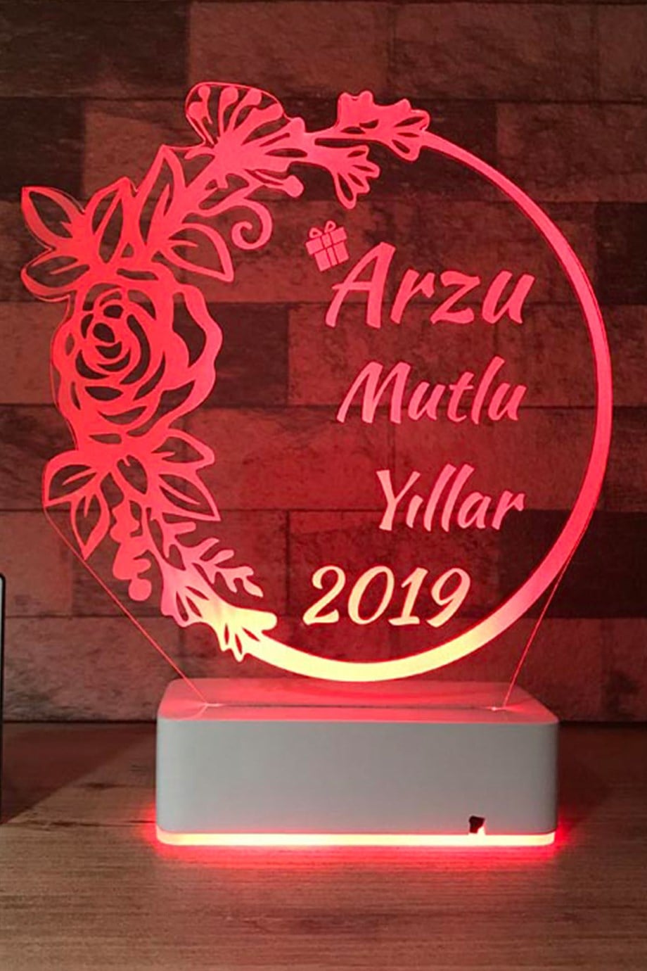 Kişiye Özel Hediyesi  3D 16 Renk Dekoratif Led Lamba