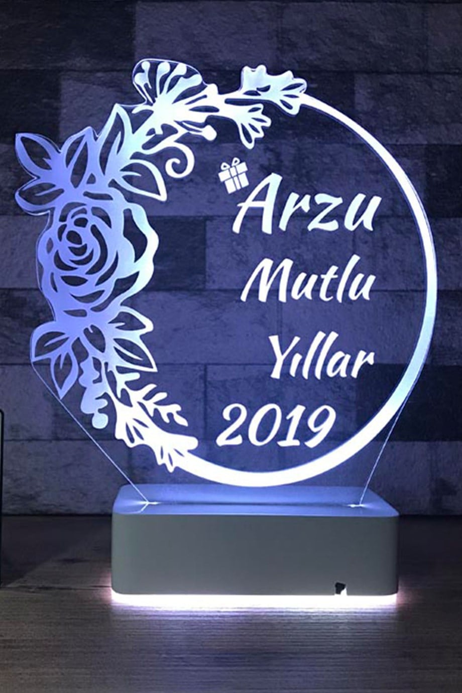 Kişiye Özel Hediyesi  3D 16 Renk Dekoratif Led Lamba