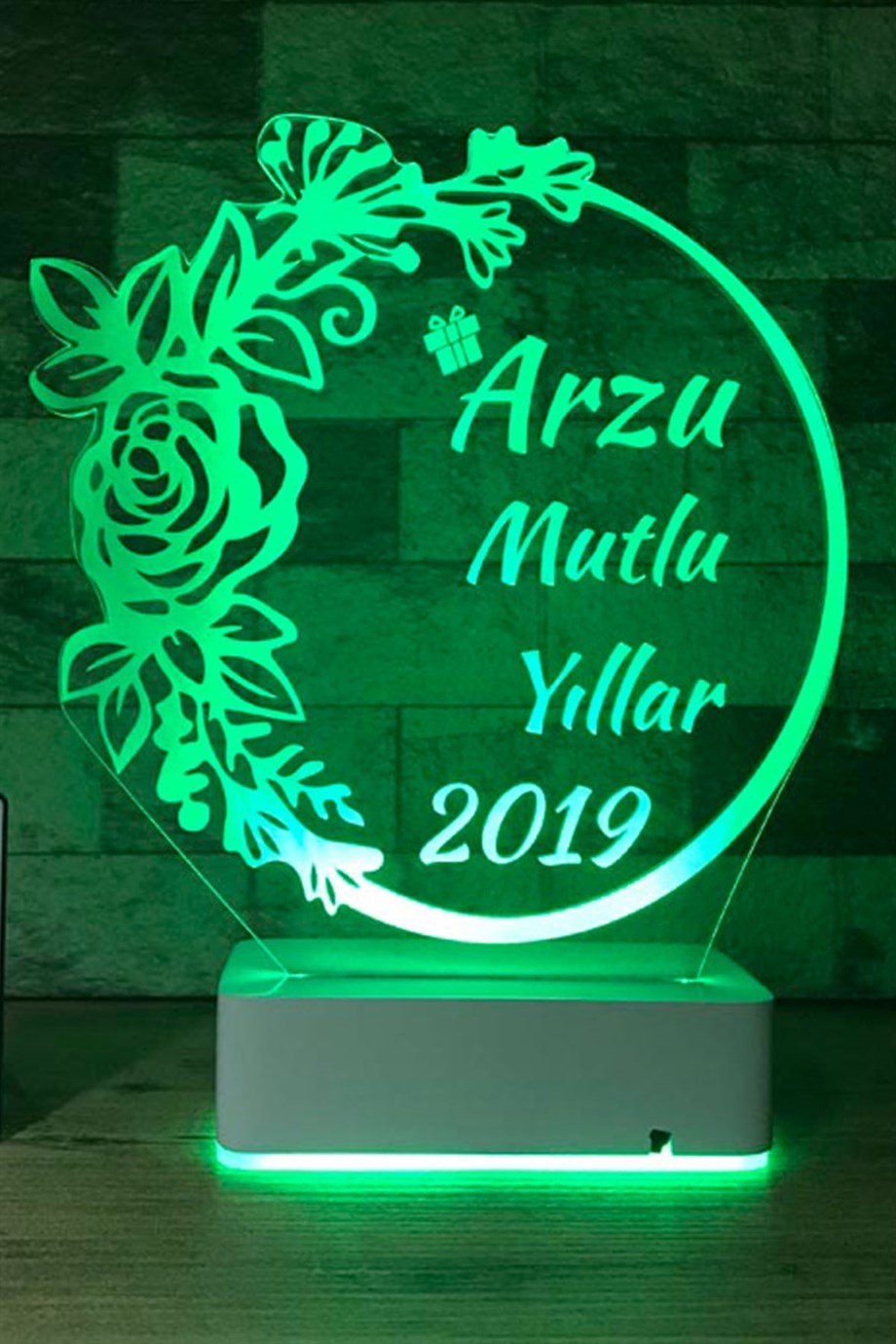 Kişiye Özel Hediyesi  3D 16 Renk Dekoratif Led Lamba