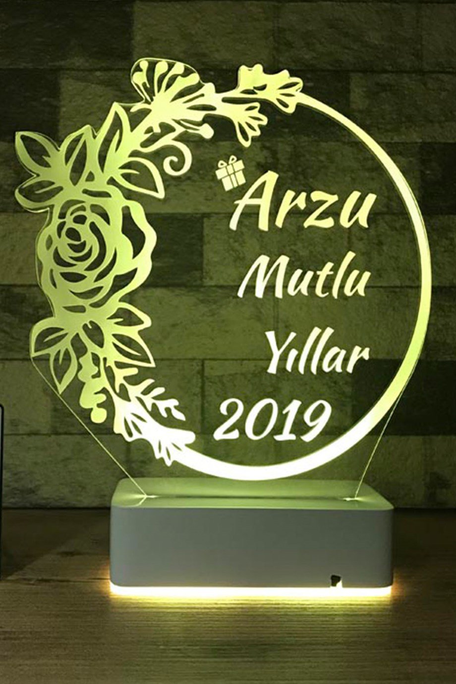 Kişiye Özel Hediyesi  3D 16 Renk Dekoratif Led Lamba