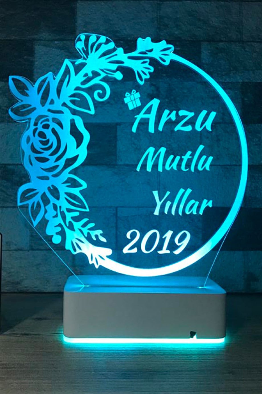 Kişiye Özel Hediyesi  3D 16 Renk Dekoratif Led Lamba