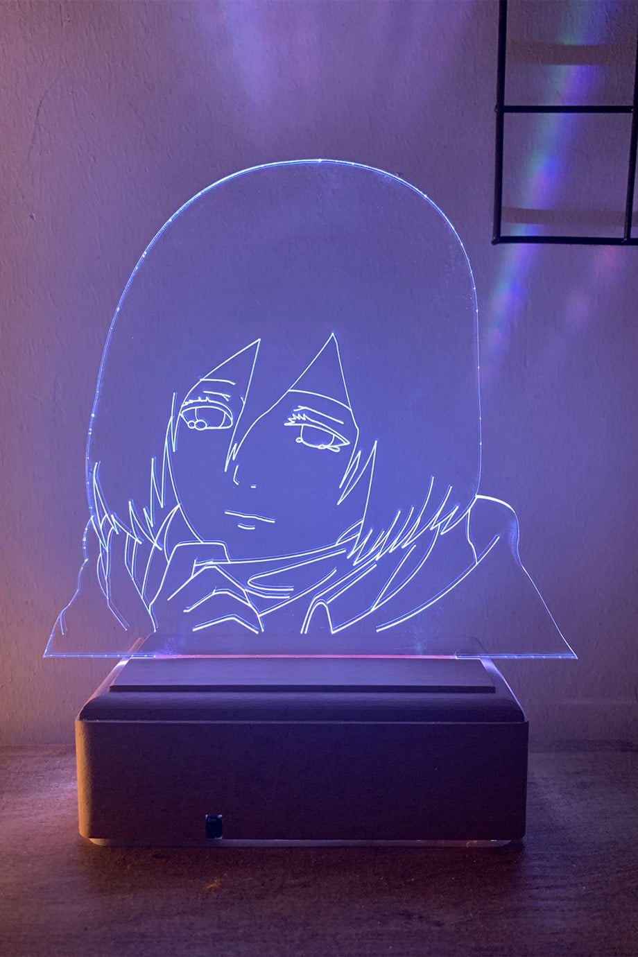 Mikasa Ackerman AOT 16 Renk Gece Lambası