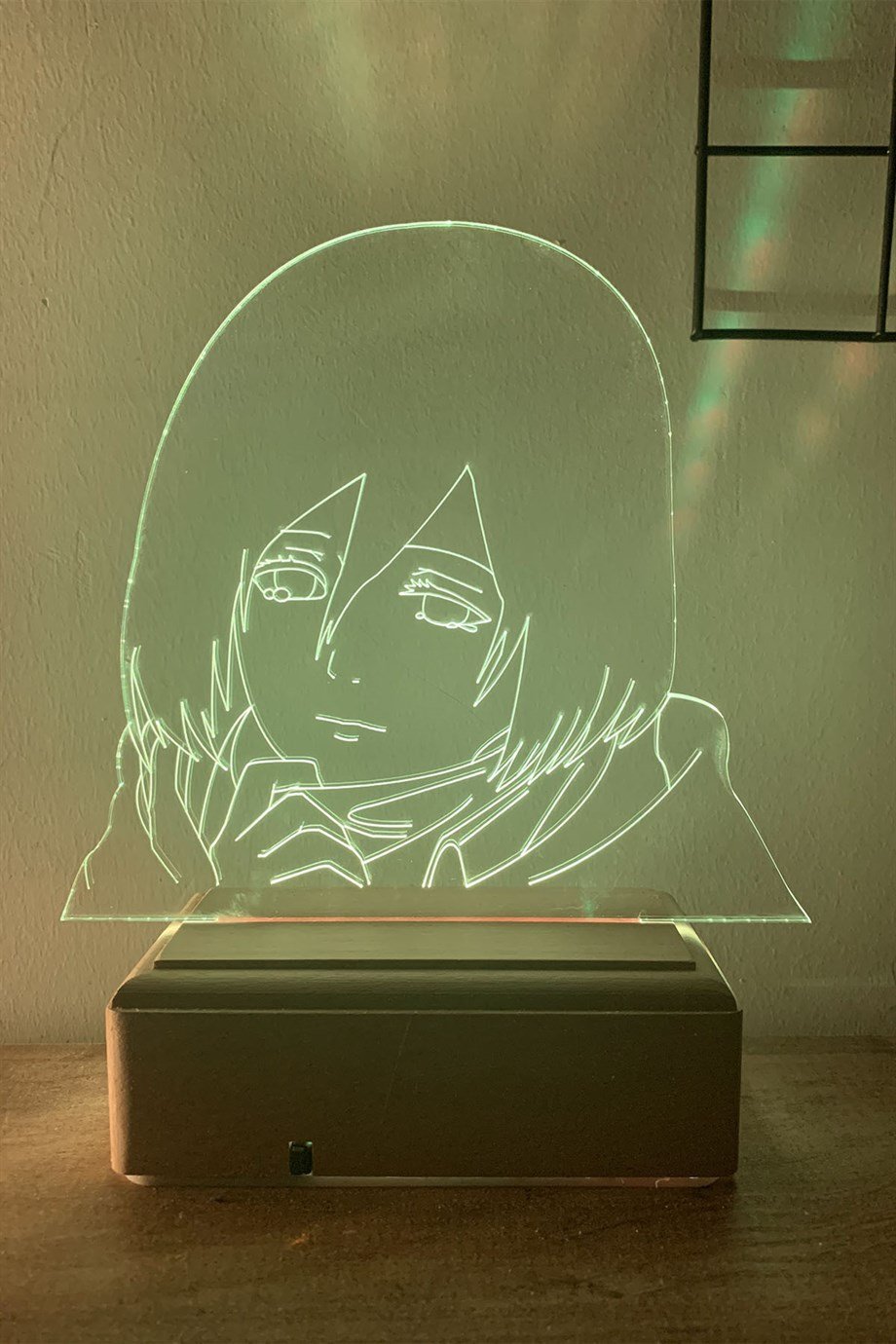Mikasa Ackerman AOT 16 Renk Gece Lambası