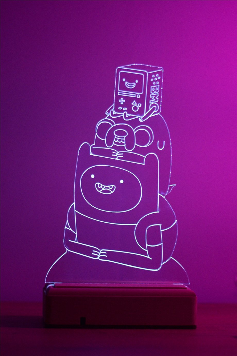 Adventure Time Jalke-Finn-BMO 16 Renkli Kumandalı Gece Lambası
