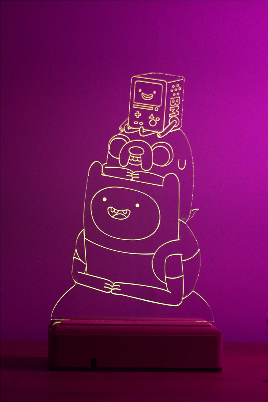 Adventure Time Jalke-Finn-BMO 16 Renkli Kumandalı Gece Lambası