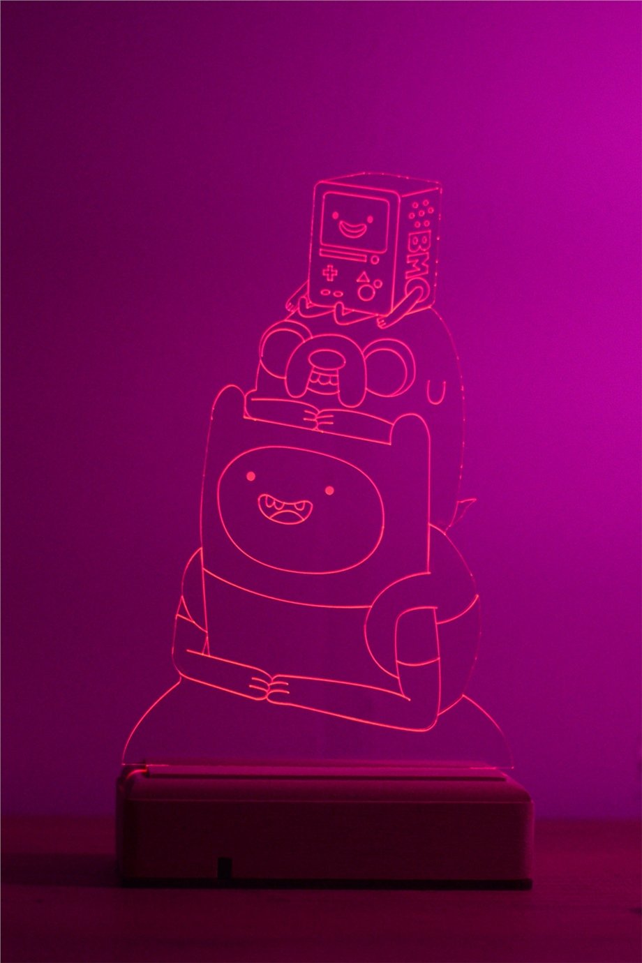Adventure Time Jalke-Finn-BMO 16 Renkli Kumandalı Gece Lambası